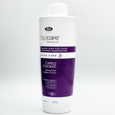 Lisap shampooing top care repair acide après-couleur color care litre
